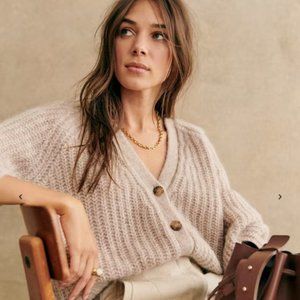 Sezane Basile Cardigan - light beige - size Small